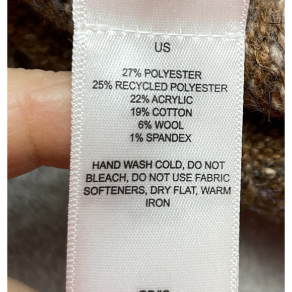 Sherpa Adventure Gear Vindo Crew Sweater Womens M Brown Wool Blend Raglan Sleeve - Picture 5 of 9